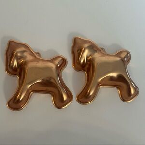 Vintage Copper Aluminum Jello Food Molds Set Of 2 Kitchen Wall Decor Pony/Horse